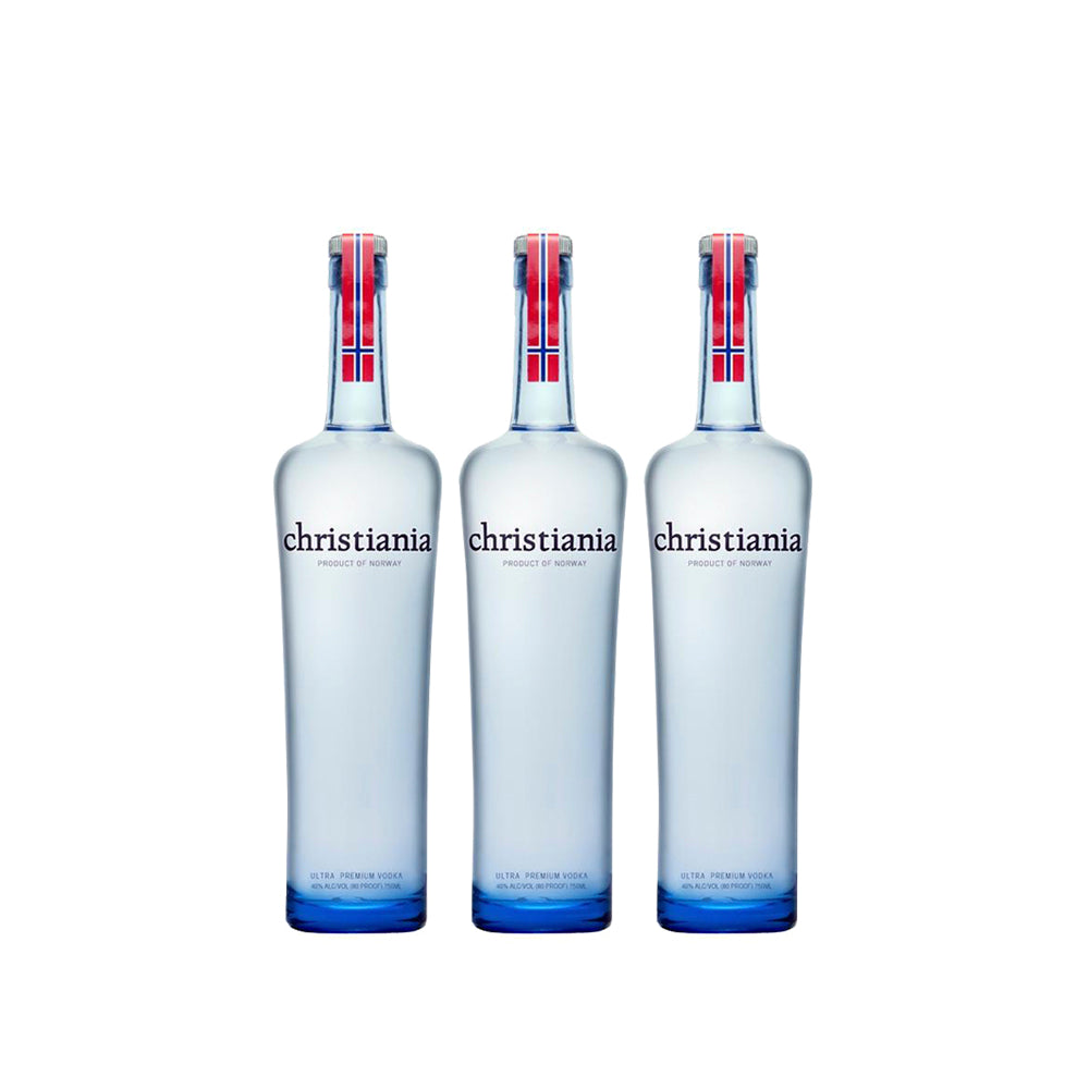 Pack: 3 Botellas Vodka Christiania - 100 ml