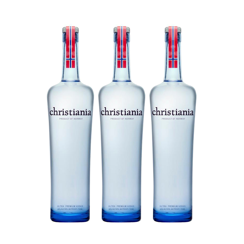 Pack: 3 Botellas Vodka Christiania - 750 ml