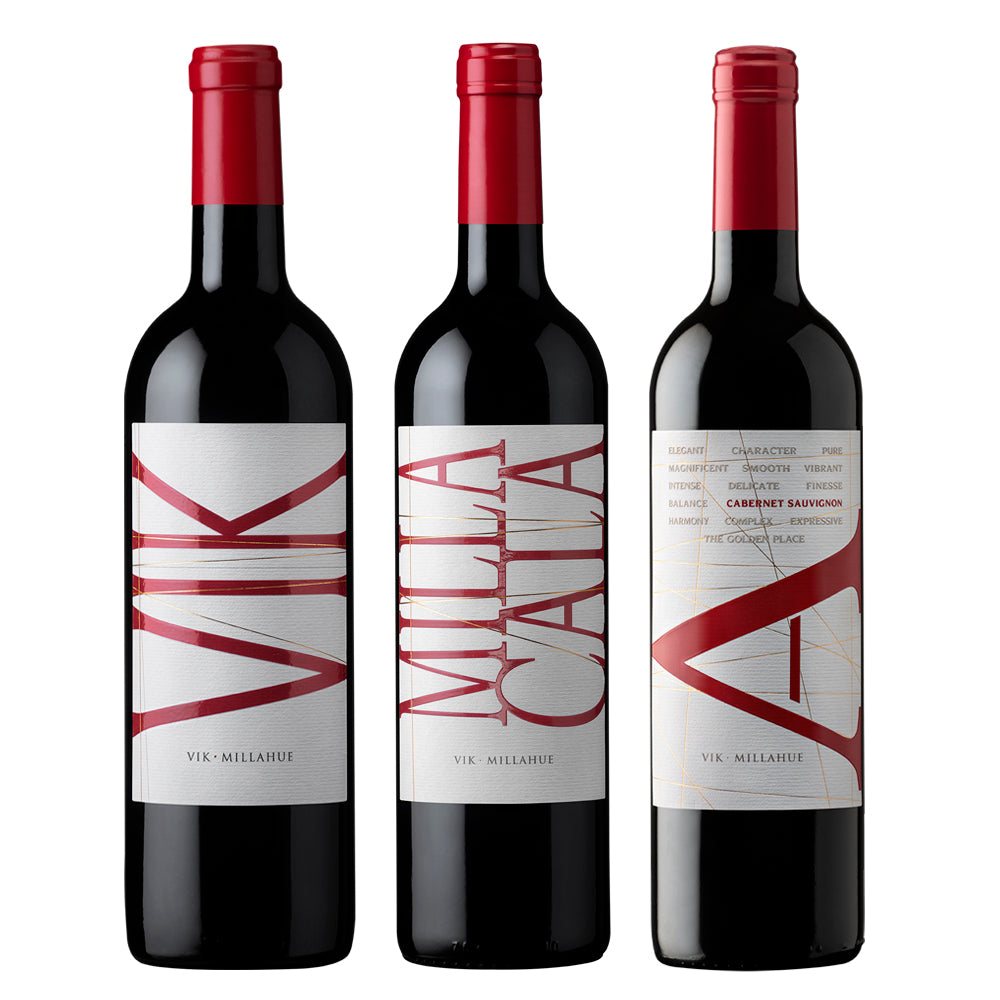 Pack: Vino VIK 2020 + Vino Milla Cala 2021 + Vino VIK "A" Cabernet Sauvignon 2022 - 750 ml