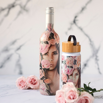 Pack La Piu Belle Rosé: botella de vino 750 ml + botella de agua