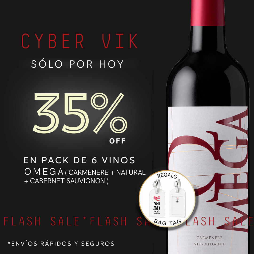 Pack OMEGA: 2 Carménère + 2 Cabernet Sauvignon + 2 Natural